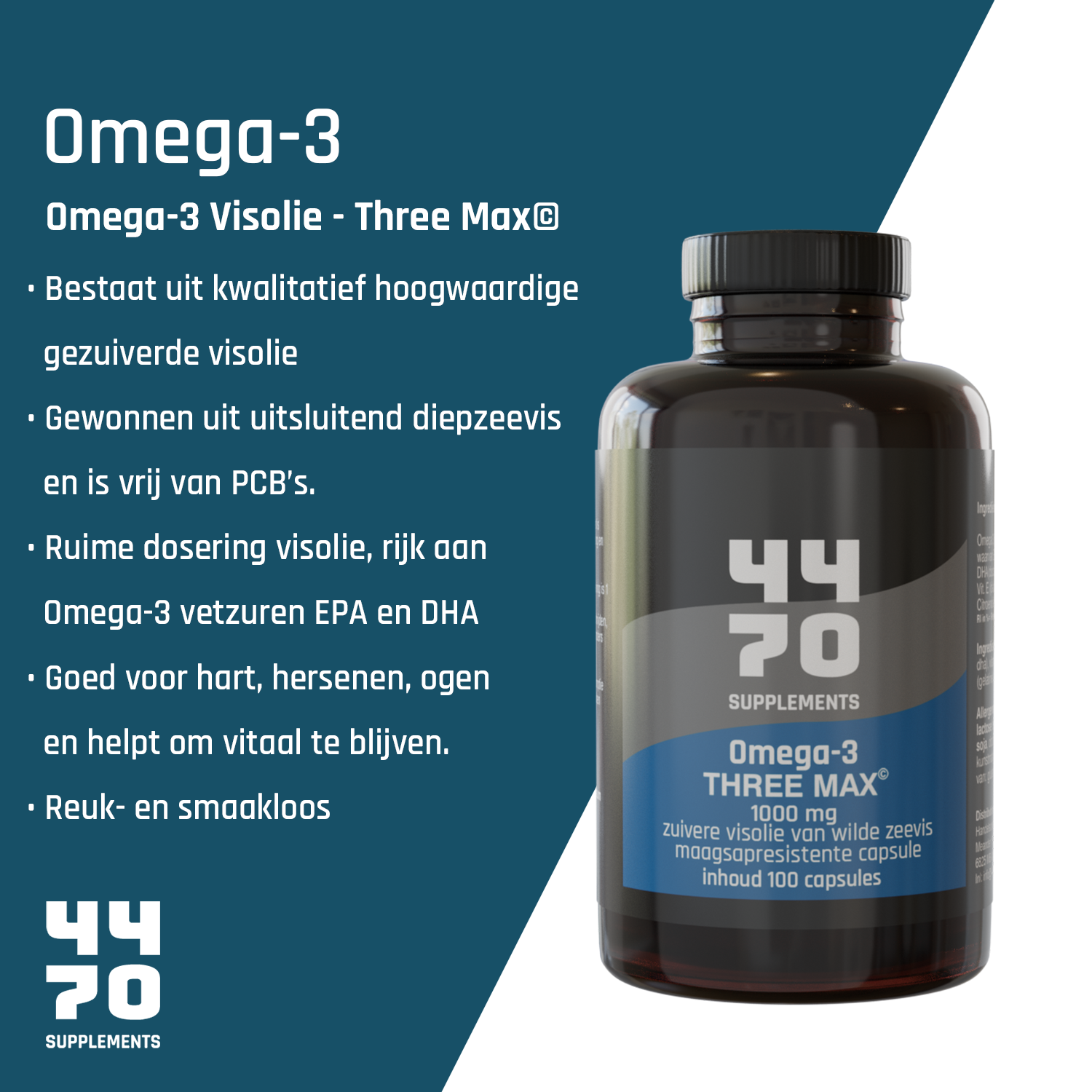 4470supplements Omega3 Visolie Three Max© 4470supplements